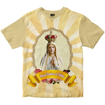 Camiseta Nossa Senhora de Fátima Rainha do Brasil