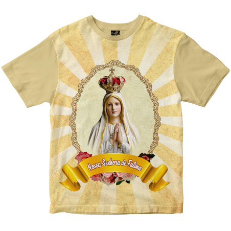 Camiseta Nossa Senhora de Fátima Rainha do Brasil