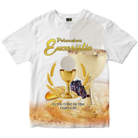 Camiseta Primeira Eucaristia Rainha do Brasil