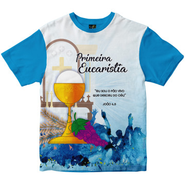 Camiseta Primeira Eucaristia Rainha do Brasil