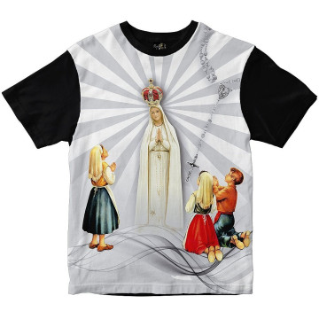 Camiseta Nossa Senhora de Fátima Rainha do Brasil