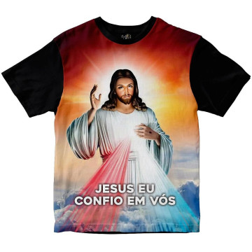 CamisetaJesus Misericordioso Rainha do Brasil