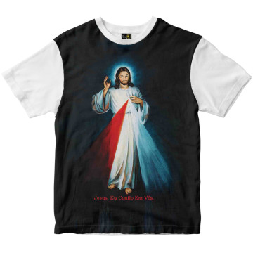 Camiseta Jesus Misericordioso Rainha do Brasil