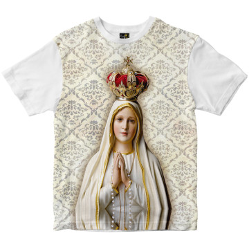 Camiseta Nossa Senhora Senhora de Fatima Rainha do Brasil