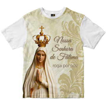 Camiseta Nossa Senhora Senhora de Fatima Rainha do Brasil