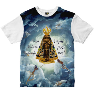 Camiseta Nossa Senhora Senhora Aparecida anjos Rainha do Brasil