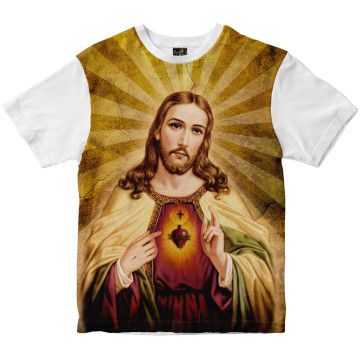 Camiseta Sagrado Coração de Jesus Rainha do Brasil