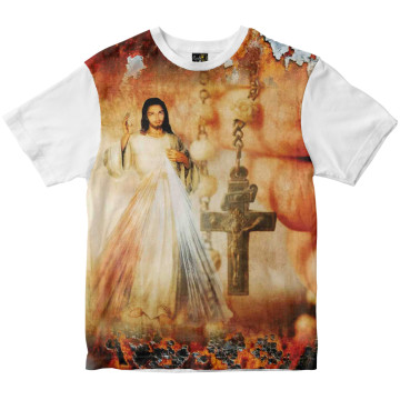 Camiseta Jesus Misericordioso Rainha do Brasil