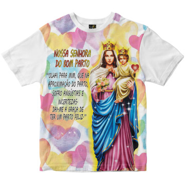 Camiseta Nossa Senhora Senhora do Bom Parto Rainha do Brasil