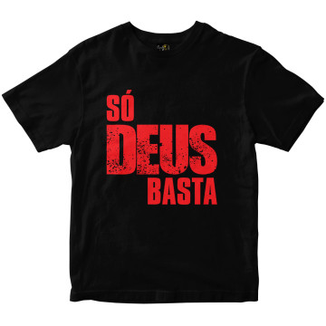 Camiseta Só Deus Basta preta Rainha do Brasil