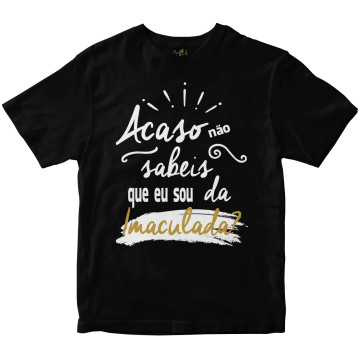 Camiseta Acaso Não Sabeis preta Rainha do Brasil