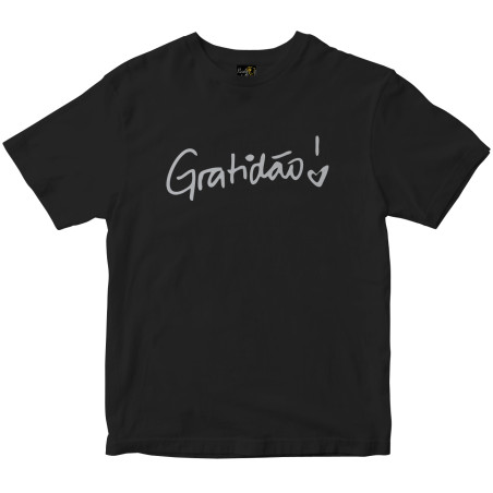 Camiseta Gratidão Feminina preta Rainha do Brasil