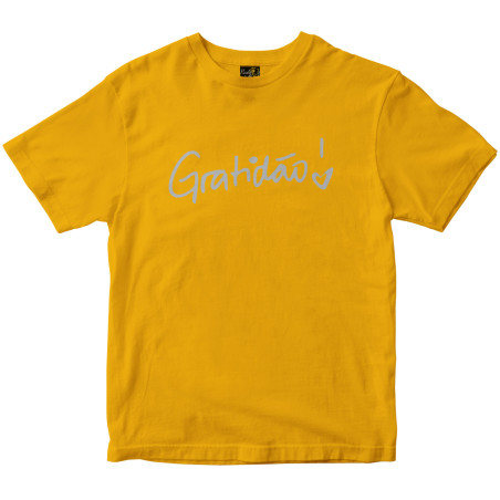 Camiseta Gratidão Feminina amarela Rainha do Brasil