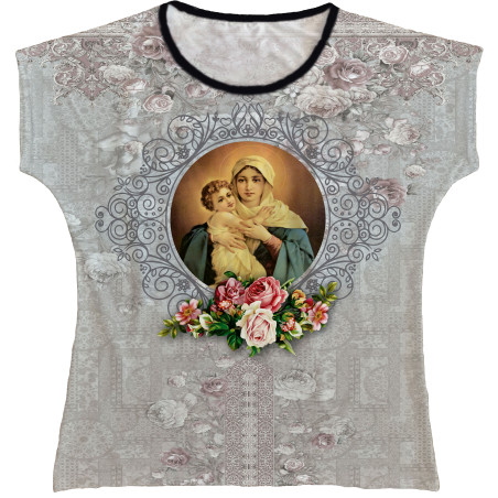 Blusa Feminina bata Mãe Rainha Rainha do Brasil