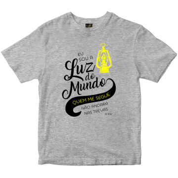 Camiseta Eu sou a luz do mundo mescla Rainha do Brasil