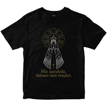 Camiseta Nossa Senhora Aparecida Mãe Imaculada Rainha do Brasil