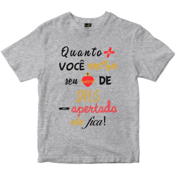 Camiseta Encher o Coração de Deus Rainha do Brasil