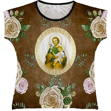 Blusa Feminina bata São José Rainha do Brasil