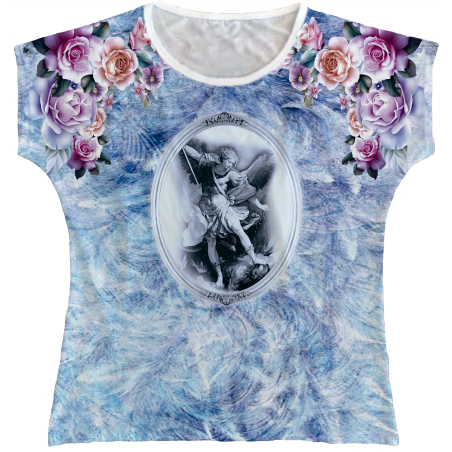 Blusa Feminina bata São Miguel Rainha do Brasil