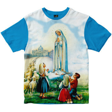 Camiseta Nossa Senhora de Fátima Rainha do Brasil