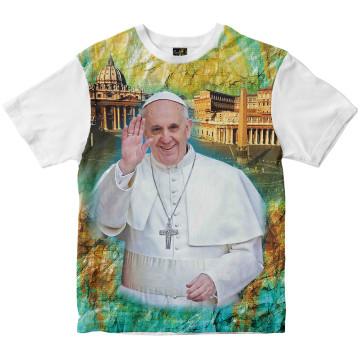 Camiseta Papa Francrisco Rainha do Brasil