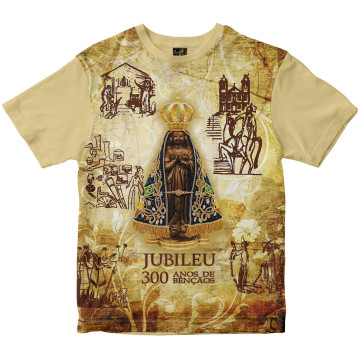 Camiseta 300 Anos Nossa Senhora Aparecida Rainha do Brasil