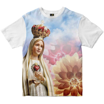 Camiseta Nossa Senhora de Fátima Rainha do Brasil