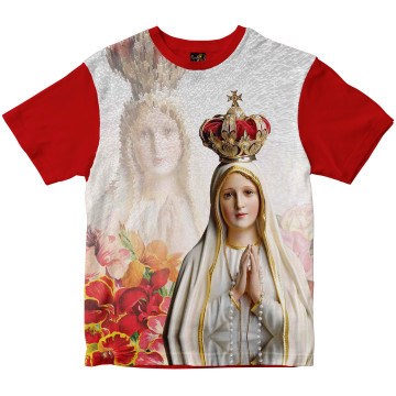 Camiseta Nossa Senhora de Fátima Rainha do Brasil