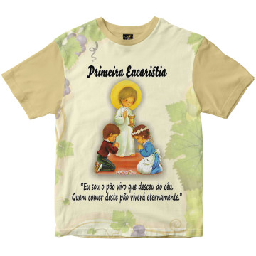 Camiseta Primeira Eucaristia Rainha do Brasil