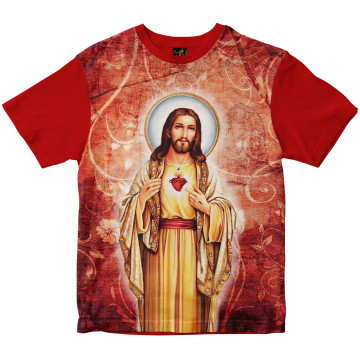 Camiseta Sagrado Coração de Jesus Rainha do Brasil