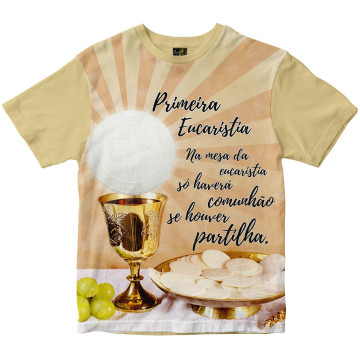 Camiseta Primeira Eucaristia Rainha do Brasil