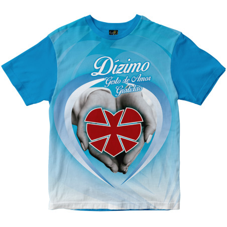 Camiseta Dízimo gesto de amor azul Rainha do Brasil
