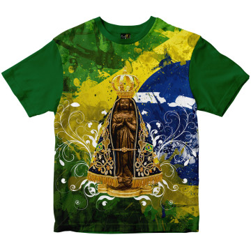 Camiseta Nossa Senhora Aparecida Rainha do Brasil