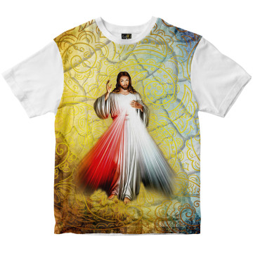 Camiseta Jesus Misericordioso Rainha do Brasil