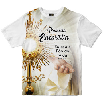 Camiseta Primeira Eucaristia Rainha do Brasil